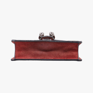 Pre-owned Gucci Dionysus beige×red×multicolor PVC coated canvas × suede 421970 shoulderbag | stylenewstar