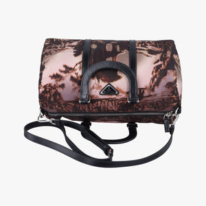 Secondhand Prada Tessuto Print Boston Multicolour Nylonx leather handbag | stylenewstar