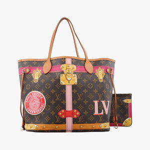Secondhand Louis Vuitton Neverfull MM Summer Trunk brown×Multicolor Monogram Canvas M41390 handbag | stylenewstar