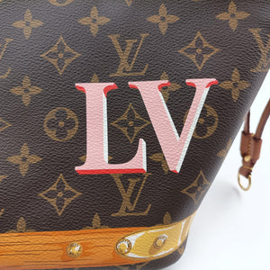 Secondhand Louis Vuitton Neverfull MM Summer Trunk brown×Multicolor Monogram Canvas M41390 handbag | stylenewstar