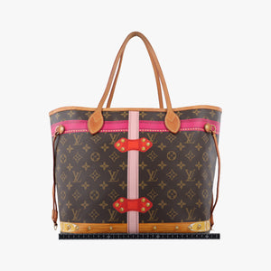 Secondhand Louis Vuitton Neverfull MM Summer Trunk brown×Multicolor Monogram Canvas M41390 handbag | stylenewstar