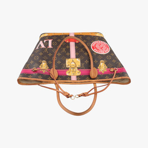 Secondhand Louis Vuitton Neverfull MM Summer Trunk brown×Multicolor Monogram Canvas M41390 handbag | stylenewstar