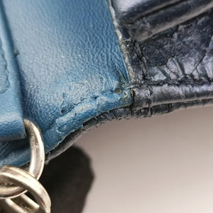 Secondhand Christian Dior new lock Blue Leather shoulderbag | stylenewstar
