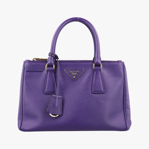 Pre-owned Prada Galleria Purple SAFFIANO Leather BN1801 handbag | stylenewstar