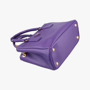 Pre-owned Prada Galleria Purple SAFFIANO Leather BN1801 handbag | stylenewstar