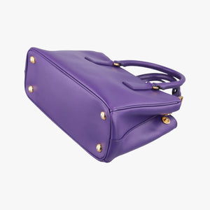Pre-owned Prada Galleria Purple SAFFIANO Leather BN1801 handbag | stylenewstar
