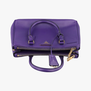 Pre-owned Prada Galleria Purple SAFFIANO Leather BN1801 handbag | stylenewstar