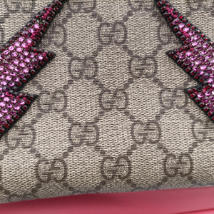 Pre-owned Gucci GG Supreme Sequins Beige×Pink×Multicolor PVC coated canvas×Leather 427631 backpack/rucksack | stylenewstar