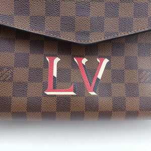 Pre-owned Louis Vuitton Beaubourg EBENE×Scarlet Damier Canvas N40176 handbag | stylenewstar