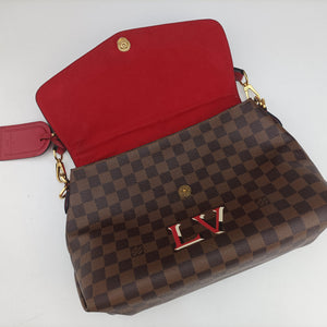 Pre-owned Louis Vuitton Beaubourg EBENE×Scarlet Damier Canvas N40176 handbag | stylenewstar