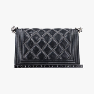 Pre-owned Chanel BOY CHANEL Black Leather A67086 shoulderbag | stylenewstar