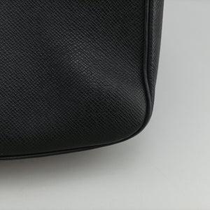 Pre-owned Louis Vuitton Port Document Voyage PM black Taiga M33412 businessbag | stylenewstar