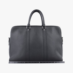 Pre-owned Louis Vuitton Port Document Voyage PM black Taiga M33412 businessbag | stylenewstar