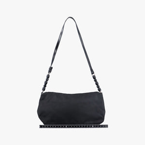 Secondhand Christian Dior Malice pearl Black Nylon×leather shoulderbag | stylenewstar