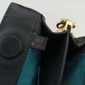 Pre-owned Gucci Ophidia Black Suede×Leather 503877 shoulderbag | stylenewstar