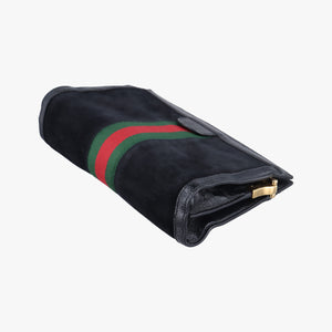 Pre-owned Gucci Ophidia Black Suede×Leather 503877 shoulderbag | stylenewstar