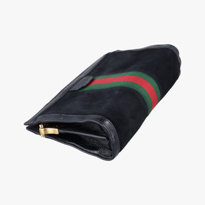 Pre-owned Gucci Ophidia Black Suede×Leather 503877 shoulderbag | stylenewstar