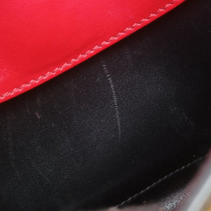 Secondhand Prada Cahier Red x Black Leather 1BD045 shoulderbag | stylenewstar
