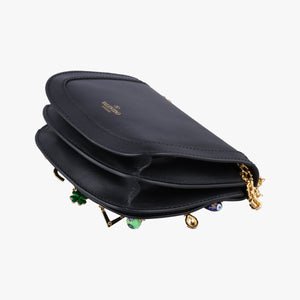 Pre-owned Valentino Lucky Rockstud Black Leather shoulderbag | stylenewstar