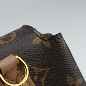 Pre-owned Louis Vuitton MARIGNAN brown×SESAME Monogram Canvas×calf leather M44544 shoulderbag | stylenewstar