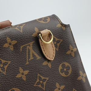 Pre-owned Louis Vuitton MARIGNAN brown×SESAME Monogram Canvas×calf leather M44544 shoulderbag | stylenewstar