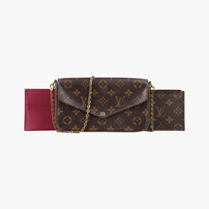 Pre-owned Louis Vuitton Pochette Felicie Brown Monogram Canvas M61276 shoulderbag | stylenewstar