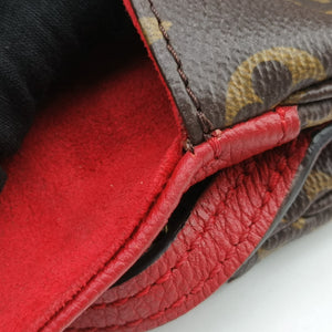Pre-owned Louis Vuitton Twice Brown×Cerise Monogram Canvas×calf leather M50184 shoulderbag | stylenewstar