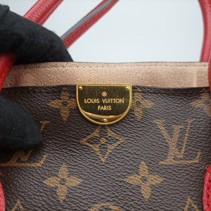 Vintage Louis Vuitton FLANDRIN Brown×CERISE Monogram Canvas×calf leather M41596 shoulderbag | stylenewstar