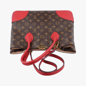 Vintage Louis Vuitton FLANDRIN Brown×CERISE Monogram Canvas×calf leather M41596 shoulderbag | stylenewstar