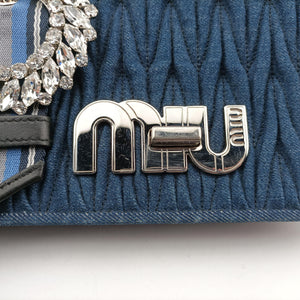 Secondhand Miu Miu My Miu Blue Denim 5BF068 shoulderbag | stylenewstar