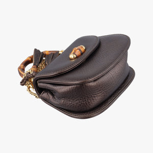 Pre-owned Gucci Bamboo Brown leather 269969 shoulderbag | stylenewstar