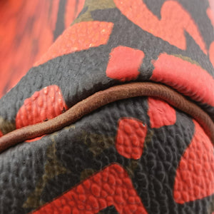 Pre-owned Louis Vuitton Speedy 30 Brown×ORANGE Monogram Graffiti M93705 handbag | stylenewstar