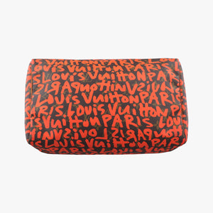 Pre-owned Louis Vuitton Speedy 30 Brown×ORANGE Monogram Graffiti M93705 handbag | stylenewstar