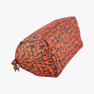 Pre-owned Louis Vuitton Speedy 30 Brown×ORANGE Monogram Graffiti M93705 handbag | stylenewstar