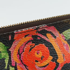 Pre-owned Louis Vuitton Pochette Accessoires brown×multi Monogram Rose Canvas M48615 handbag | stylenewstar
