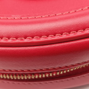Pre-owned Celine Oval Purse Cuir Triomphe Red Leather crossbodybag | stylenewstar