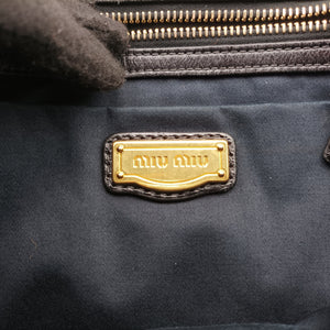 Pre-owned Miu Miu Matelasse Black Leather shoulderbag | stylenewstar