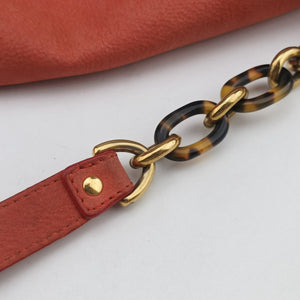 Pre-owned Fendi Mamma Baguette Orange Leather 8BR638 shoulderbag | stylenewstar