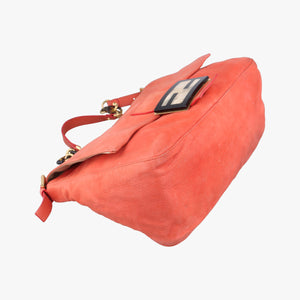 Pre-owned Fendi Mamma Baguette Orange Leather 8BR638 shoulderbag | stylenewstar