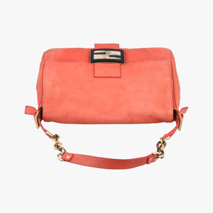 Pre-owned Fendi Mamma Baguette Orange Leather 8BR638 shoulderbag | stylenewstar