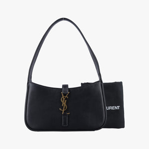 Secondhand Yves Saint Laurent LE 5 a 7 Hobo Black Leather 710318 handbag | stylenewstar