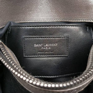 Pre-owned Yves Saint Laurent COLLEGE Grey Leather 428056 shoulderbag | stylenewstar