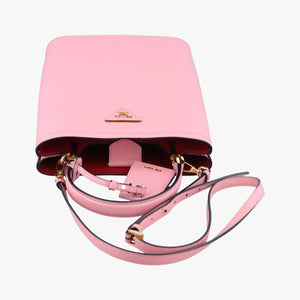 Pre-owned Prada Pannier Pink SAFFIANO Leather 1BA212 shoulderbag | stylenewstar