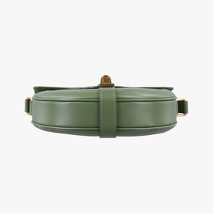 Pre-owned Celine Besace 16 Small Green Leather W-SL-2 shoulderbag | stylenewstar