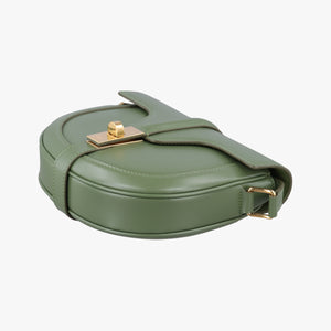 Pre-owned Celine Besace 16 Small Green Leather W-SL-2 shoulderbag | stylenewstar