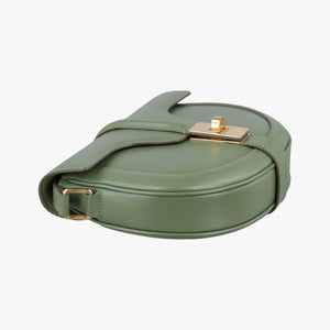 Pre-owned Celine Besace 16 Small Green Leather W-SL-2 shoulderbag | stylenewstar