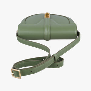 Pre-owned Celine Besace 16 Small Green Leather W-SL-2 shoulderbag | stylenewstar