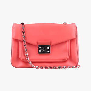 Pre-owned Fendi Be Baguette Red Leather 8BR677 shoulderbag | stylenewstar