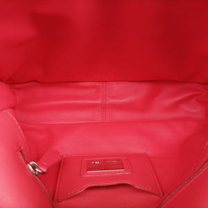 Pre-owned Fendi Be Baguette Red Leather 8BR677 shoulderbag | stylenewstar