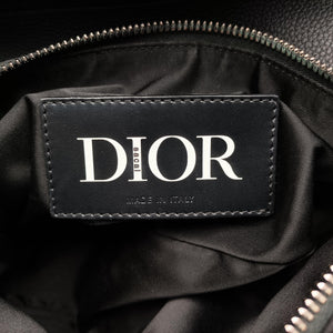 Pre-owned Christian Dior Saddle Black × Gray Nylon x Leather bum bag/waist bag | stylenewstar